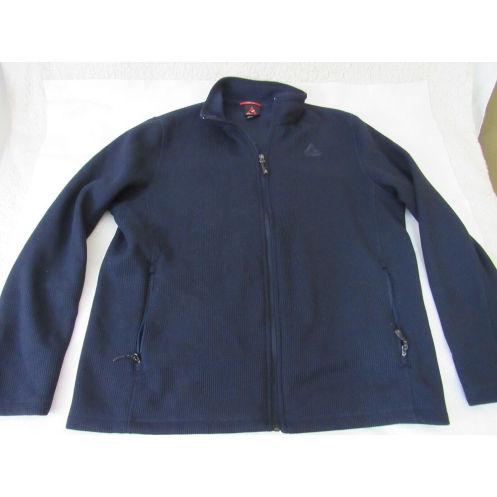 Gerry Cardigan full zip‎ Polyester Long Sleeve Sweater Men's size XL Navy Blue